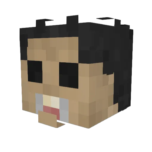 JustHere420 Minecraft avatar head, 3D render