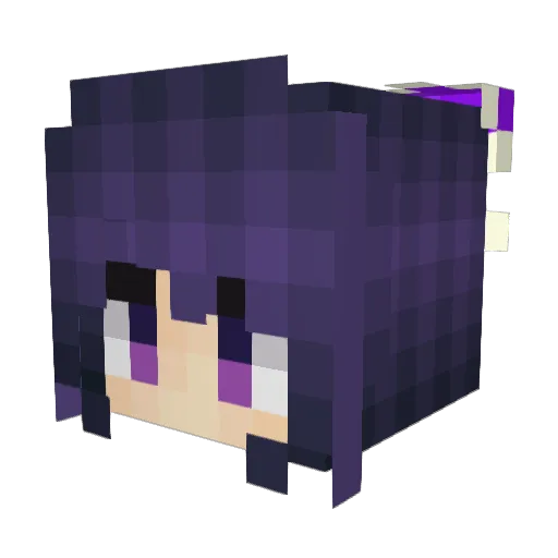 JustHonoka Minecraft avatar head, 3D render