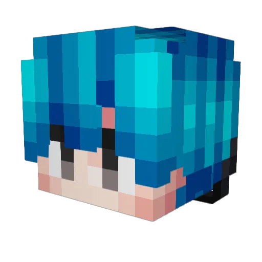 JustImba Minecraft avatar head, 3D render