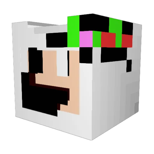 JustInTheHouse Minecraft avatar head, 3D render