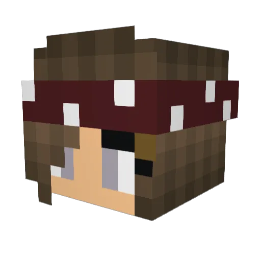 JustIris Minecraft avatar head, 3D render