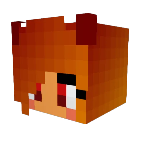 JustJessF Minecraft avatar head, 3D render