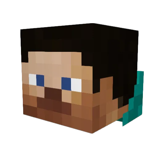 JustJohnnyy Minecraft avatar head, 3D render