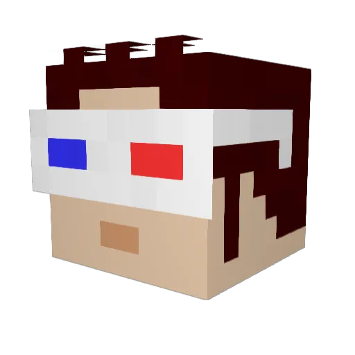 JustJordan74 Minecraft avatar head, 3D render