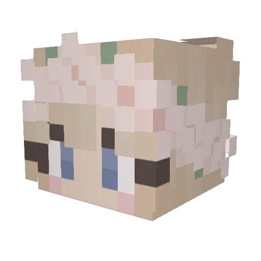 JustJosIt Minecraft avatar head, 3D render