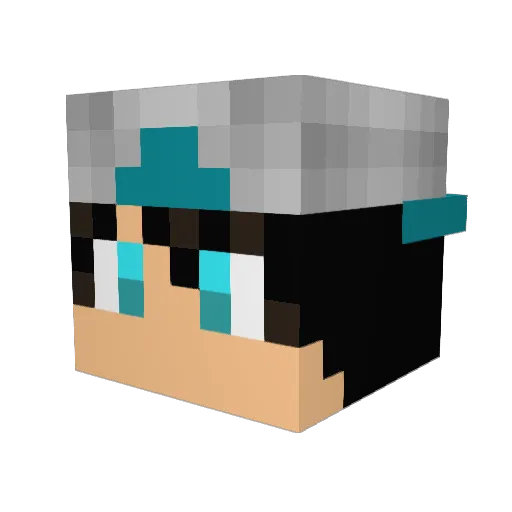 JustJqck Minecraft avatar head, 3D render