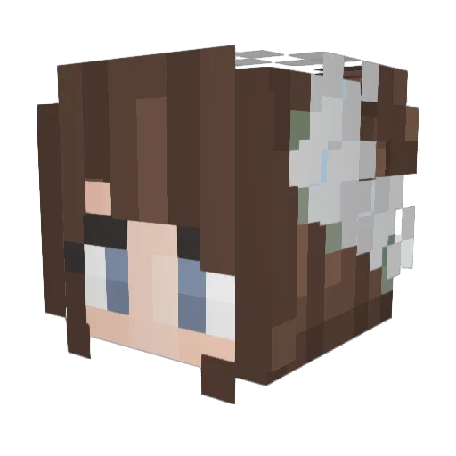 JustJulia Minecraft avatar head, 3D render
