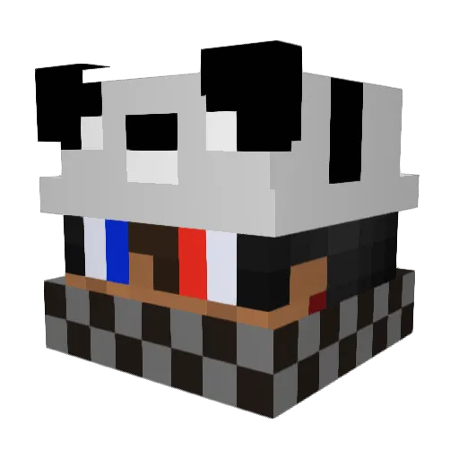 JustJuto Minecraft avatar head, 3D render