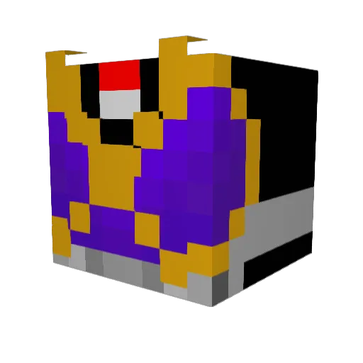 JustKAIXA Minecraft avatar head, 3D render
