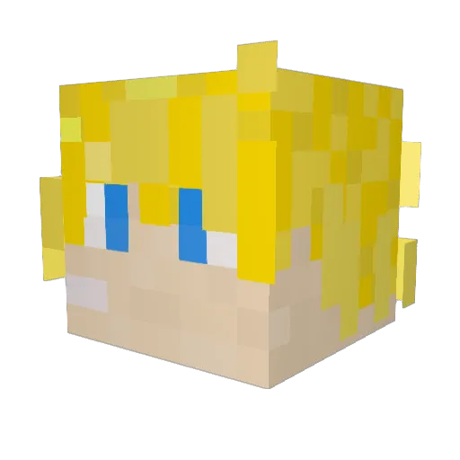 JustKaii_ Minecraft avatar head, 3D render