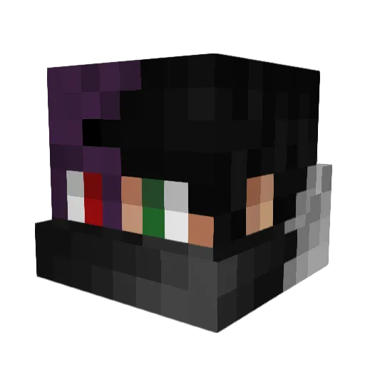 JustKaisoh Minecraft avatar head, 3D render