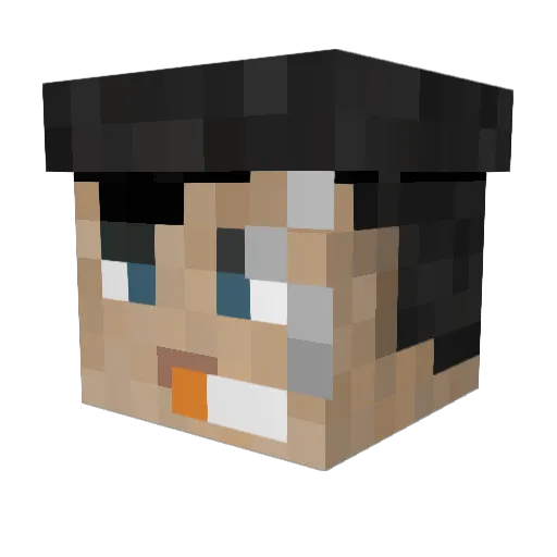 JustKatsuo Minecraft avatar head, 3D render