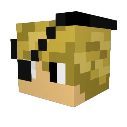 JustKevinn Minecraft avatar head, 3D render