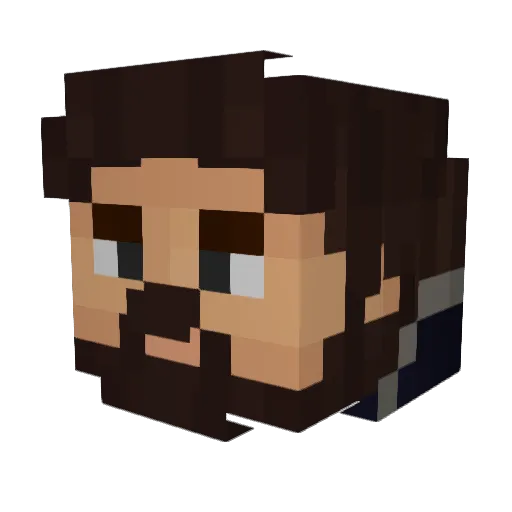 JustKillam Minecraft avatar head, 3D render