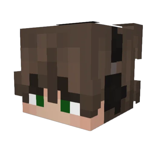 JustKiu Minecraft avatar head, 3D render