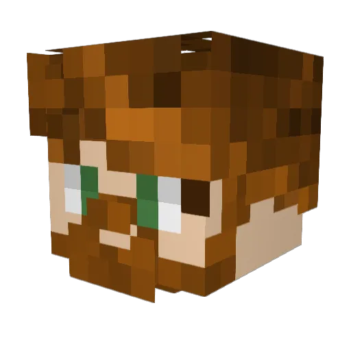 JustLegendLmao Minecraft avatar head, 3D render