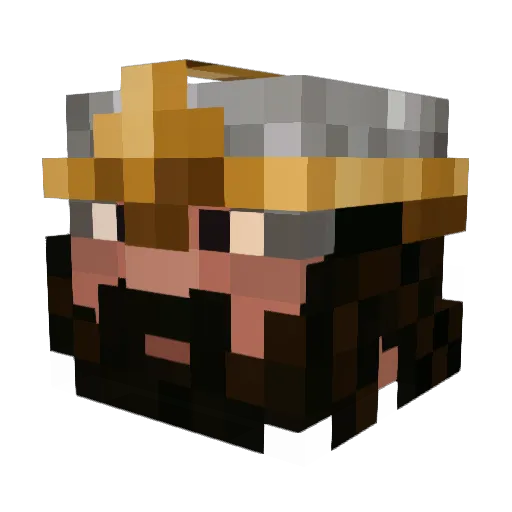 JustLego Minecraft avatar head, 3D render