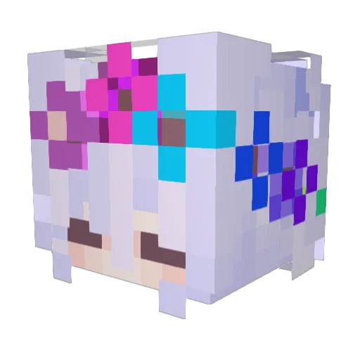 JustLily Minecraft avatar head, 3D render