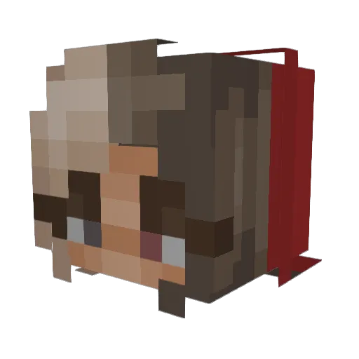 JustLisz Minecraft avatar head, 3D render
