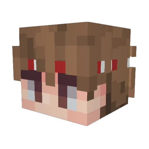 JustLolle Minecraft avatar head, 3D render