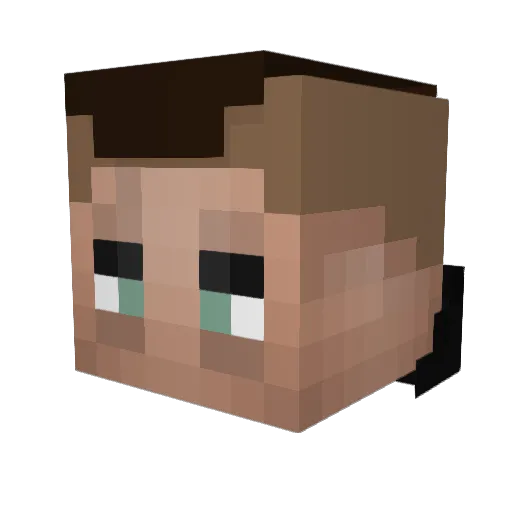 JustLombax Minecraft avatar head, 3D render