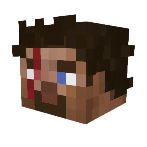 JustLoneh Minecraft avatar head, 3D render