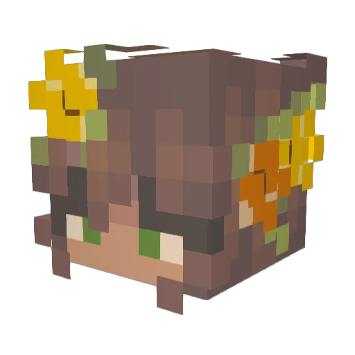 JustLucky22 Minecraft avatar head, 3D render