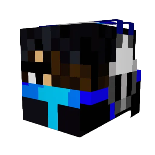 JustLuvin Minecraft avatar head, 3D render