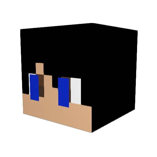 JustMajky Minecraft avatar head, 3D render