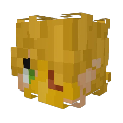 JustMakki Minecraft avatar head, 3D render