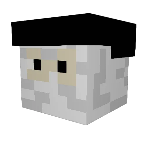 JustMax69 Minecraft avatar head, 3D render