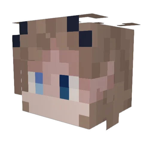 JustMeMagic Minecraft avatar head, 3D render