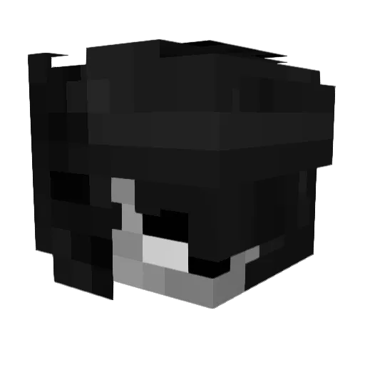 JustMeNot Minecraft avatar head, 3D render
