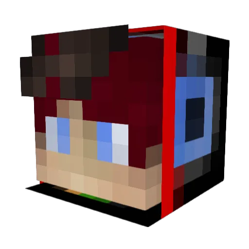 JustMe_001 Minecraft avatar head, 3D render