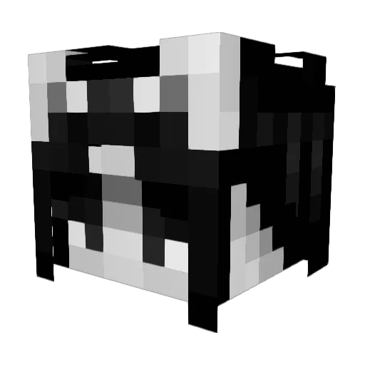JustMente Minecraft avatar head, 3D render