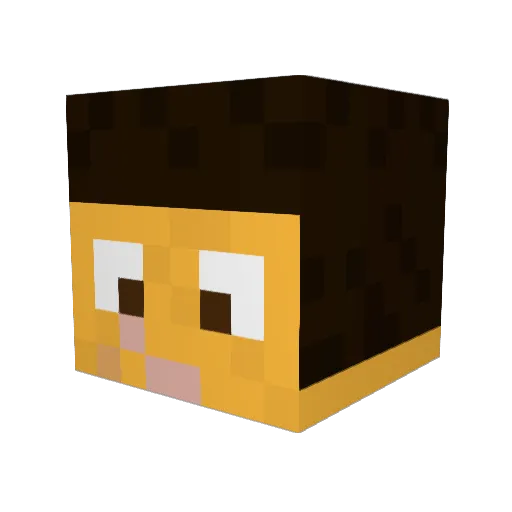 JustMike08 Minecraft avatar head, 3D render