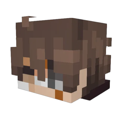 JustMin1mal Minecraft avatar head, 3D render