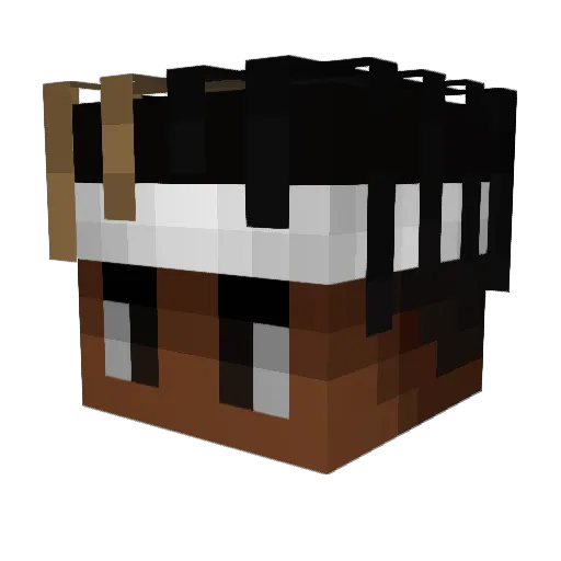 JustMosby Minecraft avatar head, 3D render