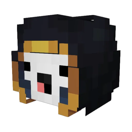 JustMyBanana Minecraft avatar head, 3D render