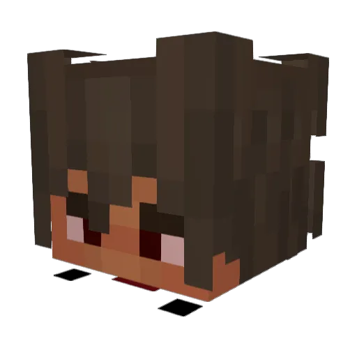 JustNaano Minecraft avatar head, 3D render