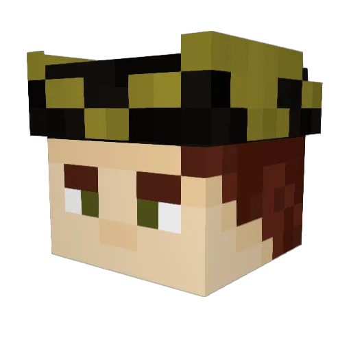 JustNaro Minecraft avatar head, 3D render