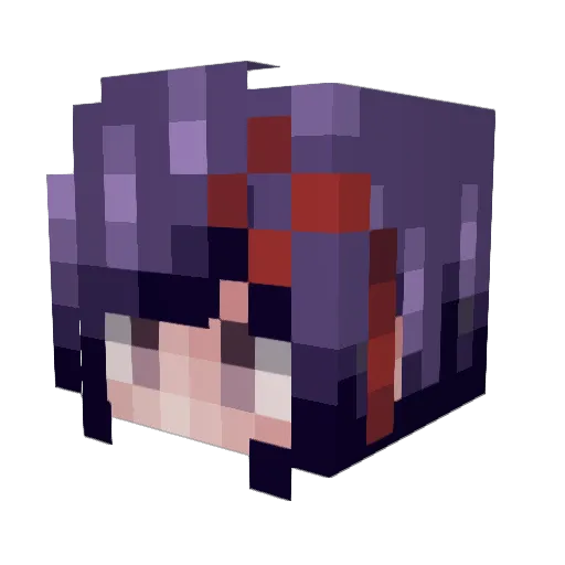 JustNax Minecraft avatar head, 3D render
