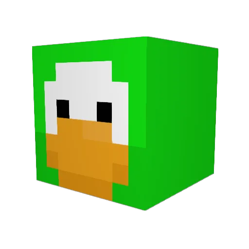 JustNecessary Minecraft avatar head, 3D render