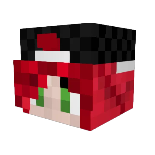 JustNeki Minecraft avatar head, 3D render