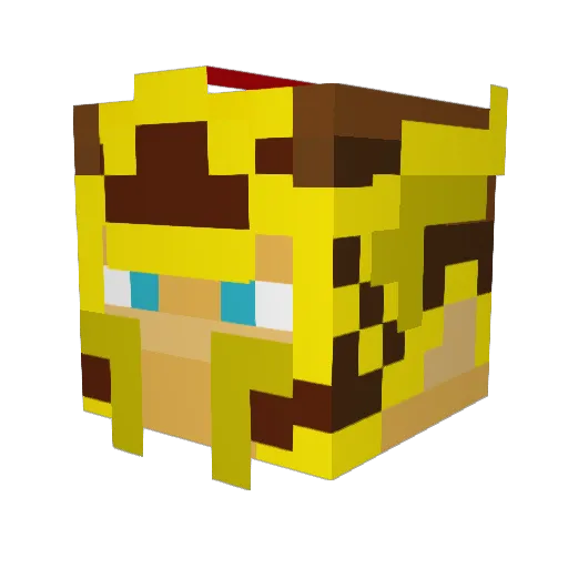 JustNickJ Minecraft avatar head, 3D render