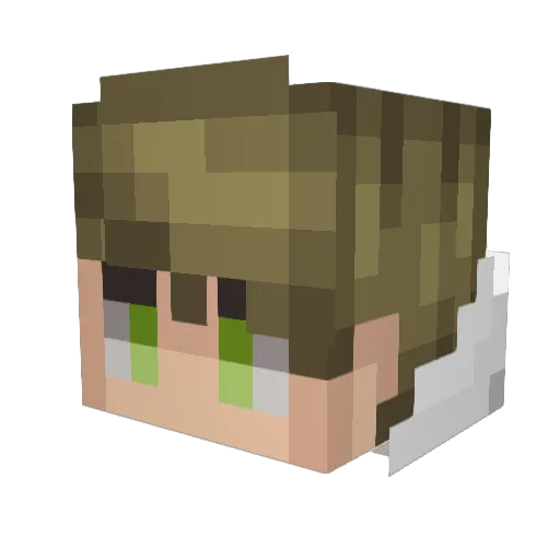 JustNoDez Minecraft avatar head, 3D render
