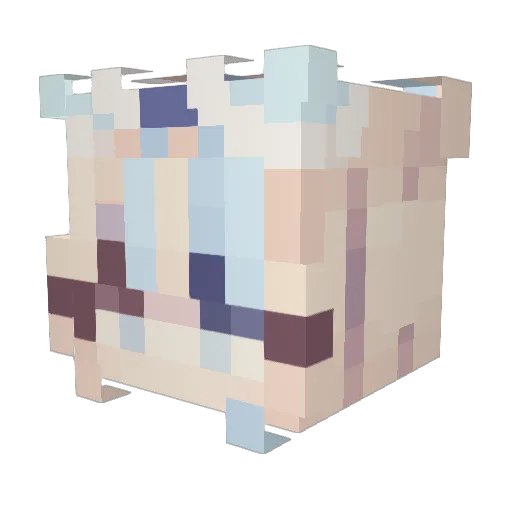 JustNoob_ Minecraft avatar head, 3D render