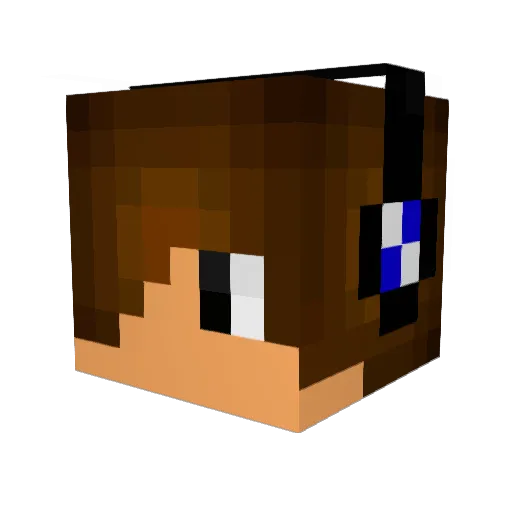 JustNorm Minecraft avatar head, 3D render