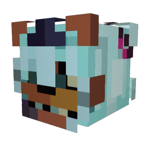 JustNormalPlayr Minecraft avatar head, 3D render