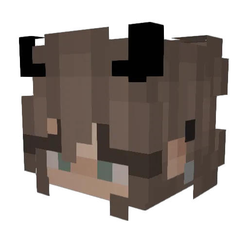 JustNothing27 Minecraft avatar head, 3D render